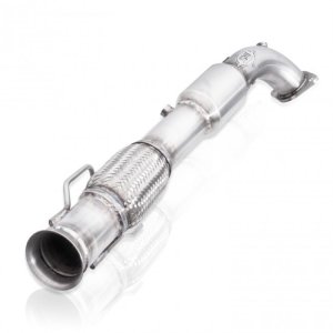 Ford Focus Performance Exhaust - Stainless Works - 3in High-Flow Cats Downpipe - `16-`18